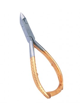 Cuticle Nipper, Designed Handle Half Gold,